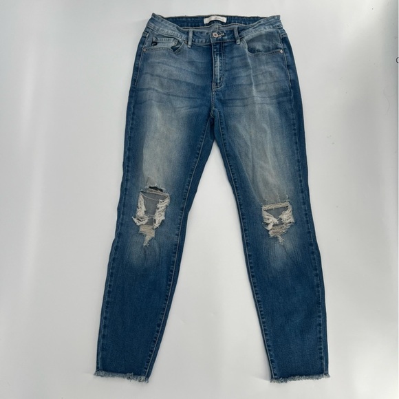 KanCan Rough Hem Distressed Jeans Size 11 Women’s - Picture 1 of 5
